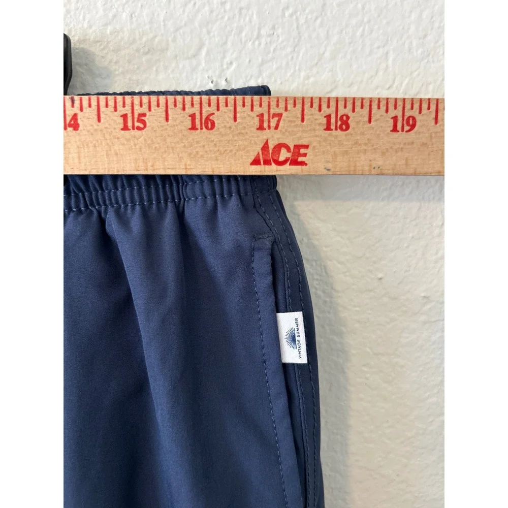 Vintage Summer Mens Navy Blue Swim Trunks Board Shorts XL‎